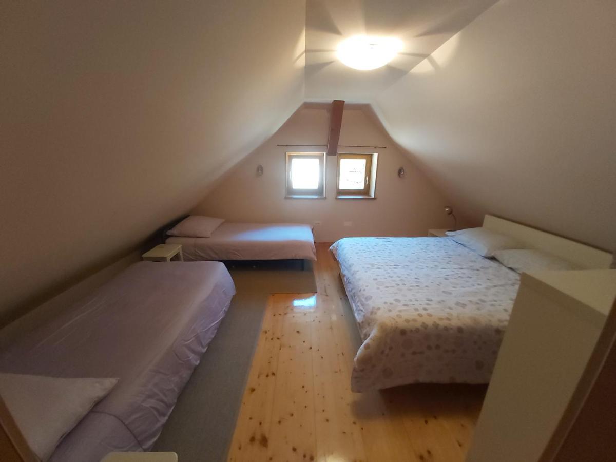 Pocitniska Hisa Pri Kustrcu Apartment Grahovo ob Baci Exterior photo
